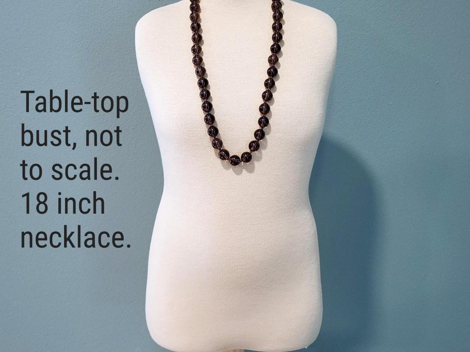 18-inch chunky beaded gemstone necklace