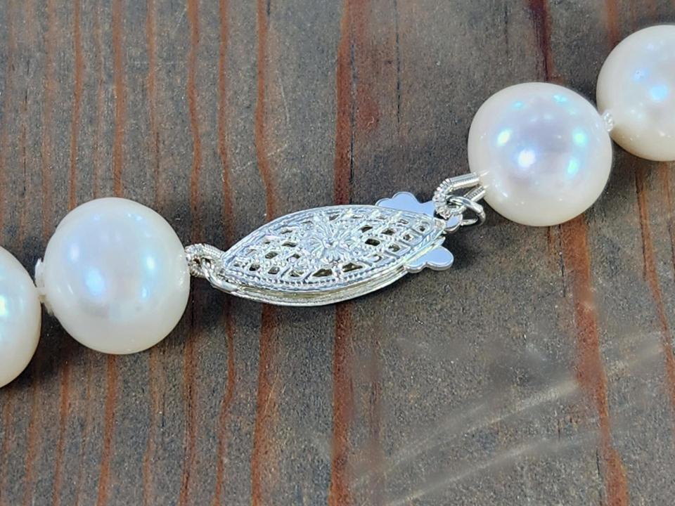 sterling silver filigree pearl clasp