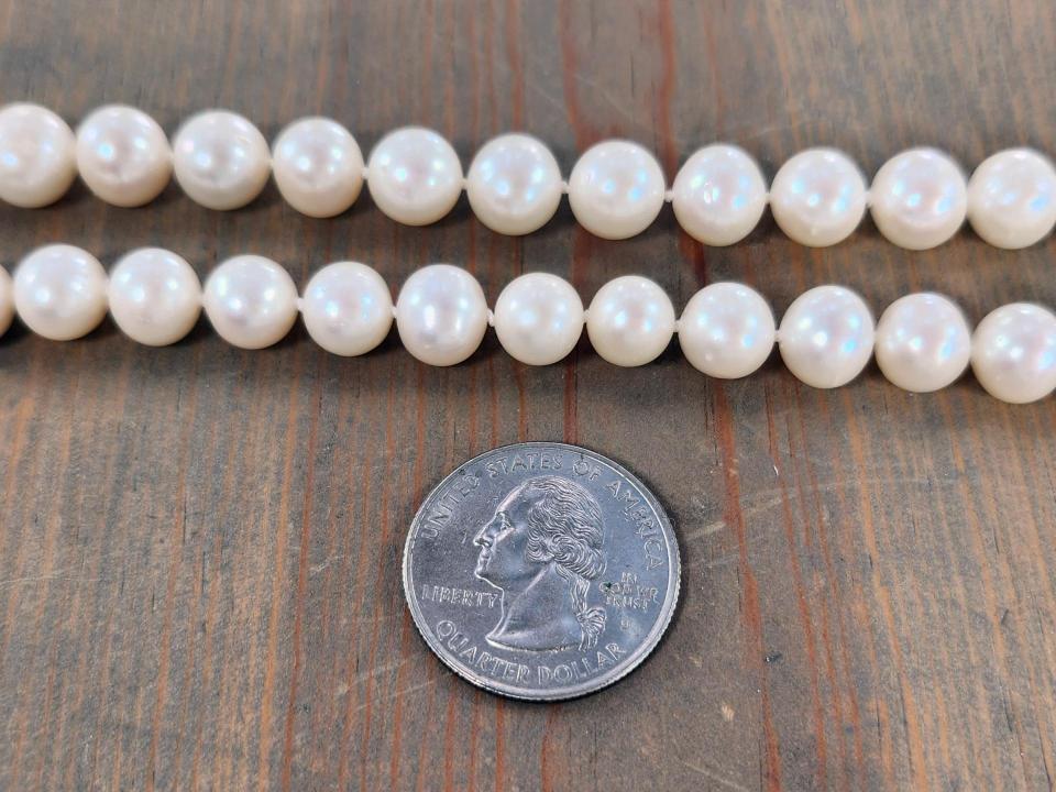 9mm winter white pearls