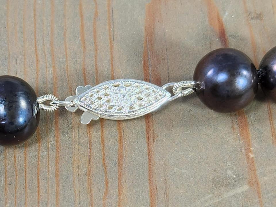 classic sterling silver filigree pearl clasp