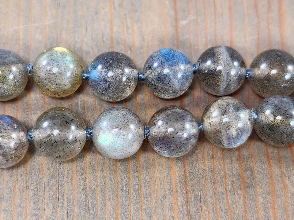 hand knotted labradorite beads