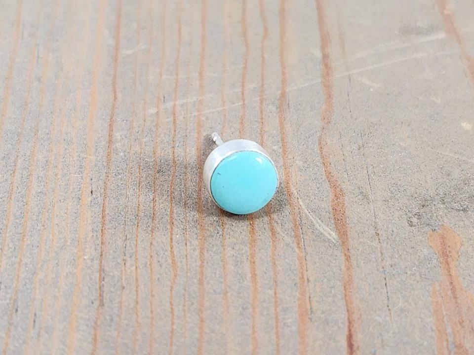 light blue turquoise post earring