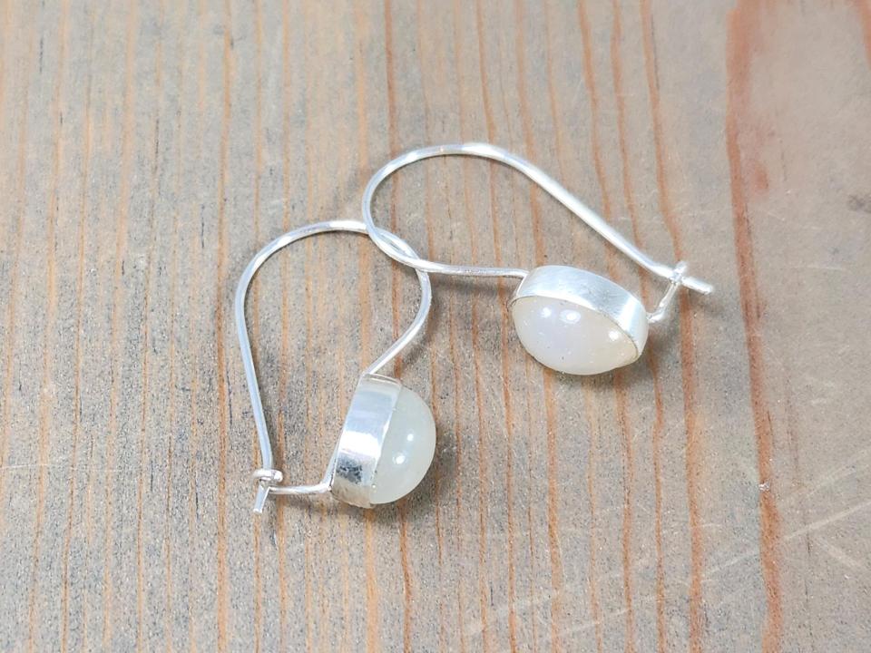 oval moonstone earrings