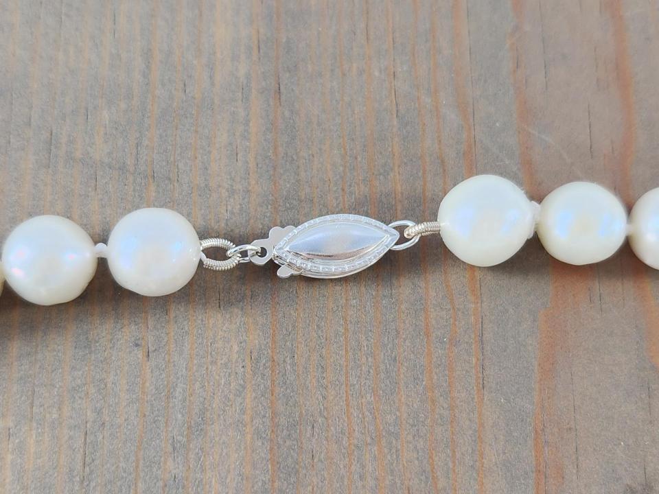sterling silver smooth pearl clasp