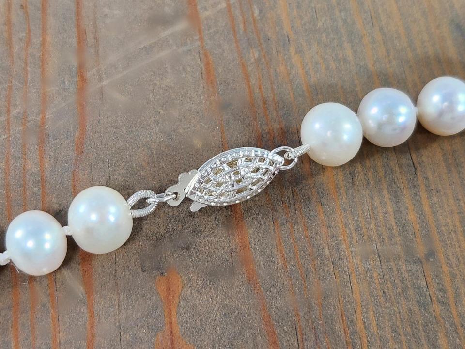 sterling silver filigree pearl clasp