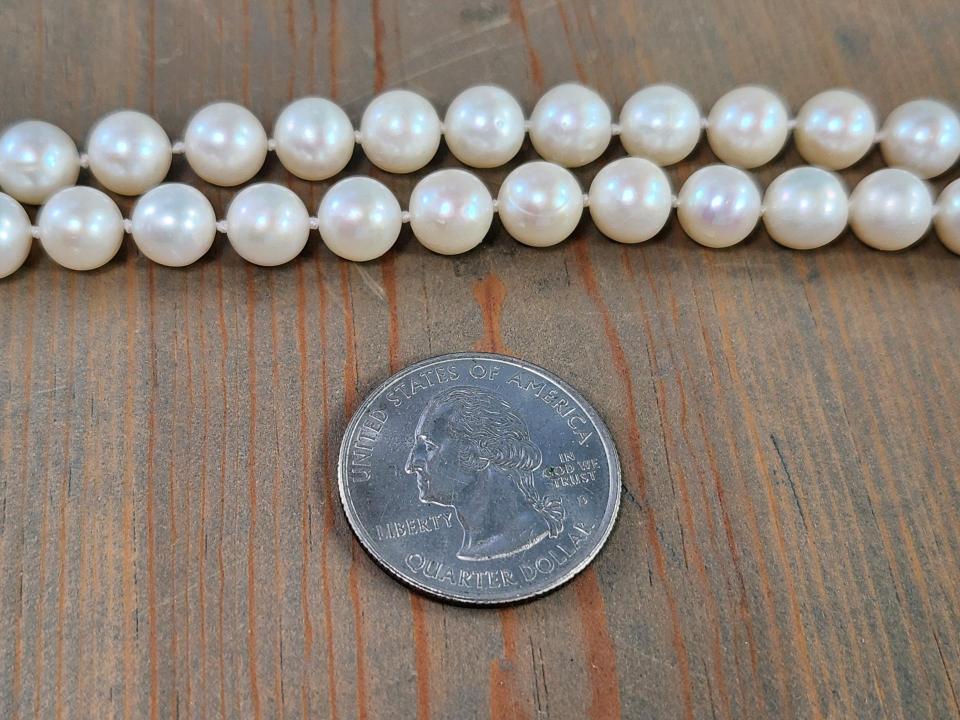 8mm white pearls