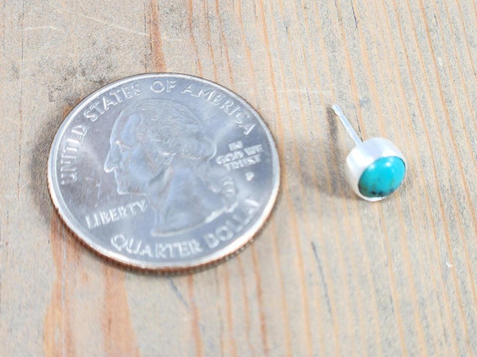 6mm turquoise cabochon
