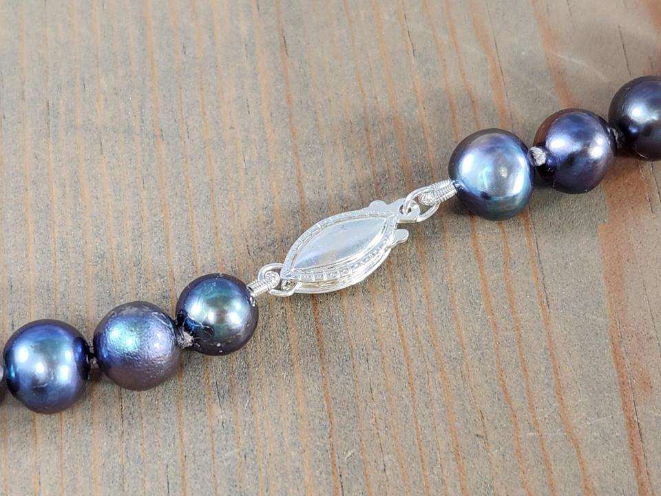 sterling silver fishhook pearl clasp