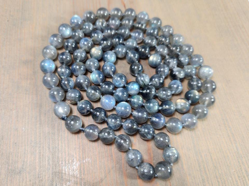 endless (no clasp) long labradorite necklace
