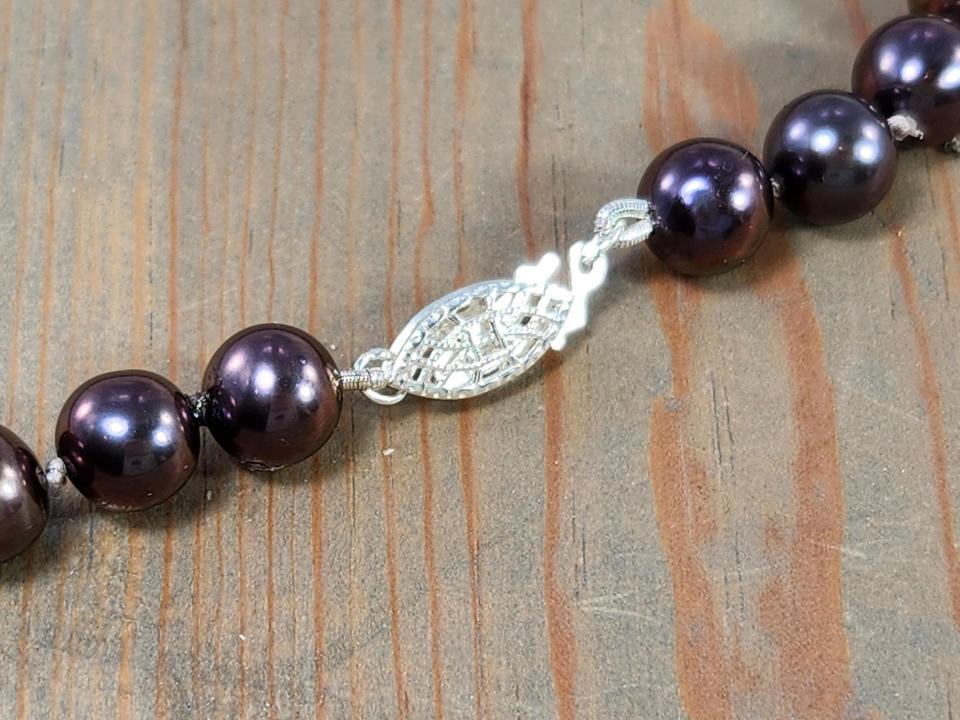 sterling silver filigree pearl clasp