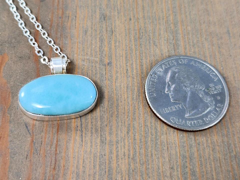 Oval Amazonite Pendant BloomingOak Design oval-amazonite-pendant-bloomingoak-design