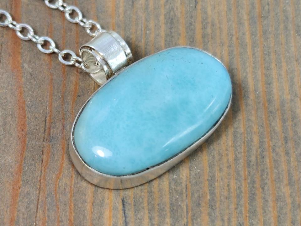 Oval Amazonite Pendant BloomingOak Design oval-amazonite-pendant-bloomingoak-design