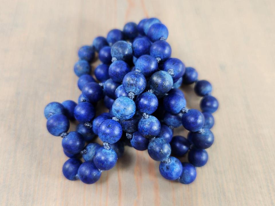 Knotted Blue Lapis Necklace