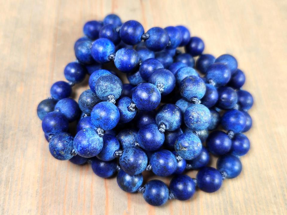Knotted Blue Lapis Necklace