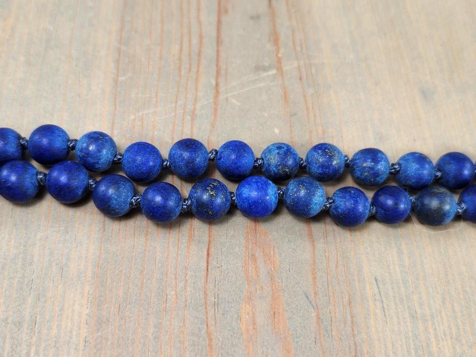 Knotted Blue Lapis Necklace