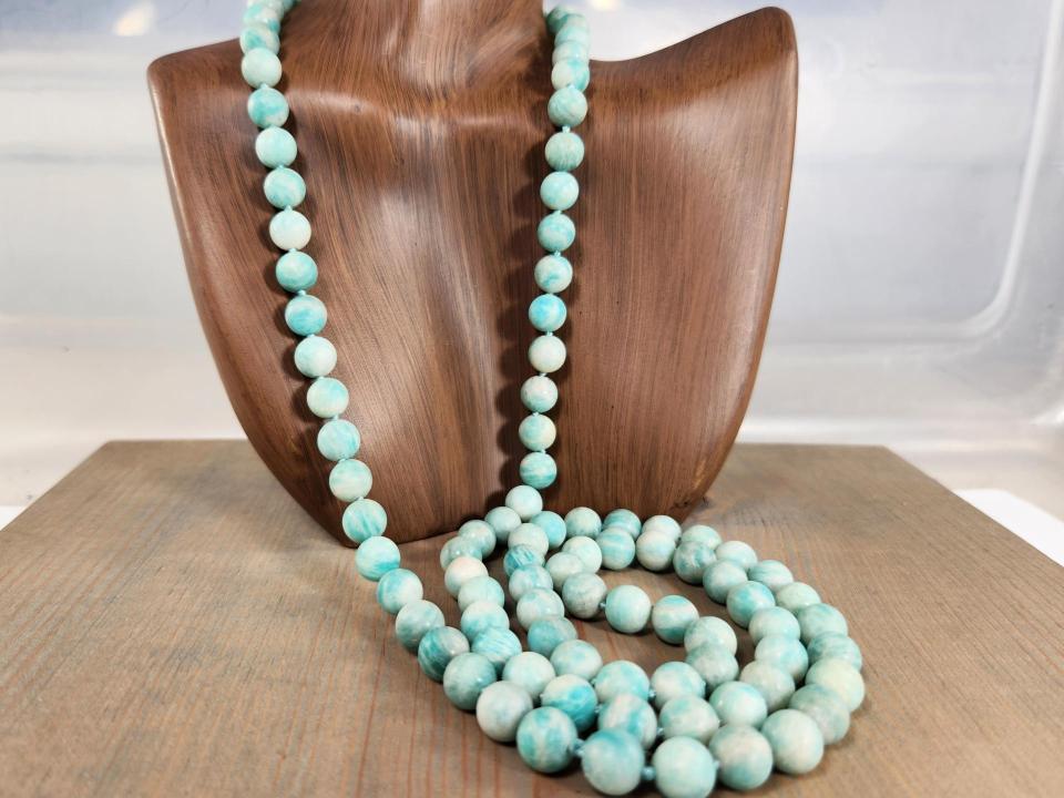 long 34-inch beaded necklace