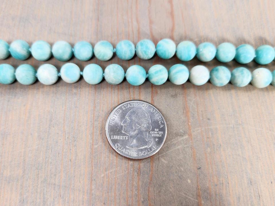 8mm matte round amazonite beads