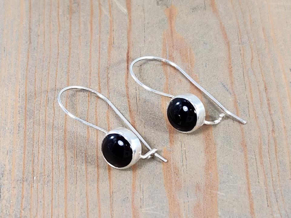 violet blue iolite latch back earrings