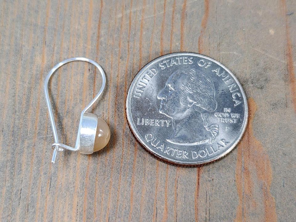 Peach Moonstone Earrings