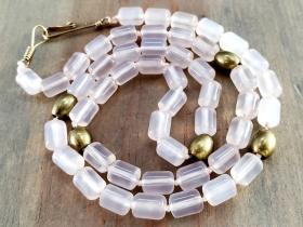 Pink Chalcedony Bead Necklace