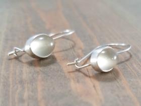 Oval Moonstone Earrings