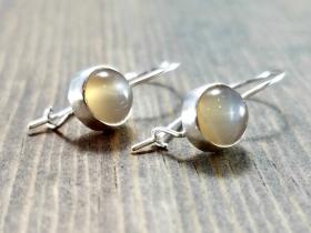 Peach Moonstone Earrings