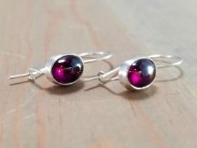 Lightweight garnet earrings