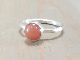 Peach Moonstone Ring