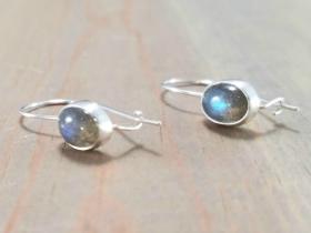 Oval Labradorite Earrings