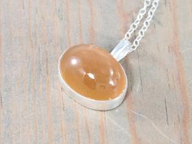 peach moonstone pendant