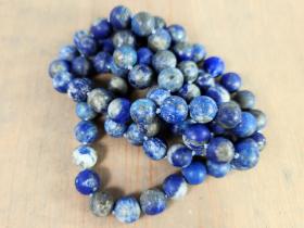 matte denim lapis bead necklace