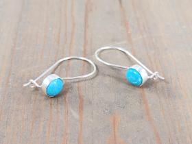 Blue turquoise earrings