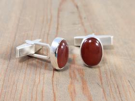 Orange Carnelian Cuff links