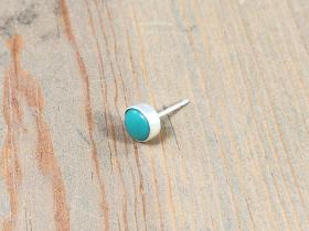 medium blue turquoise post earring