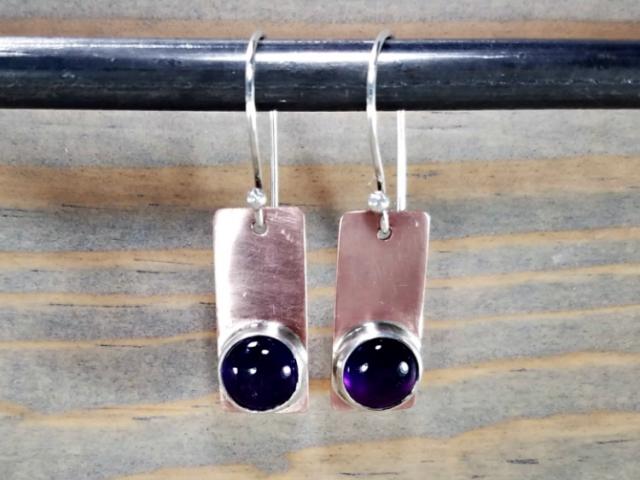 Copper & Amethyst Earrings