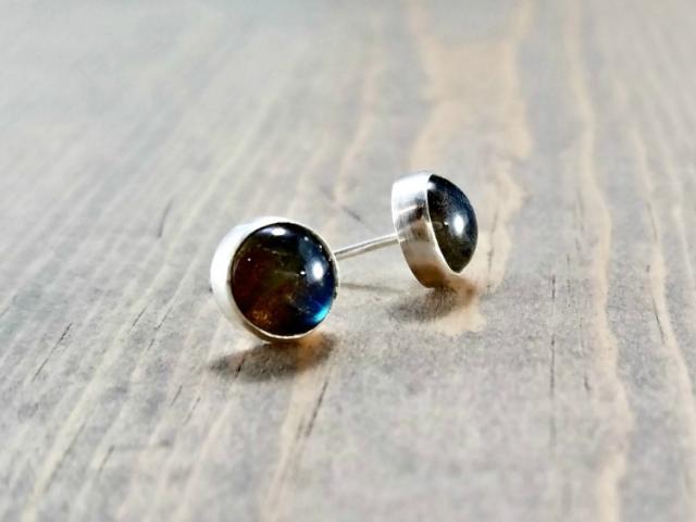Labradorite Post Earrings
