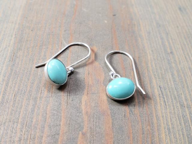 oval turquoise dangles